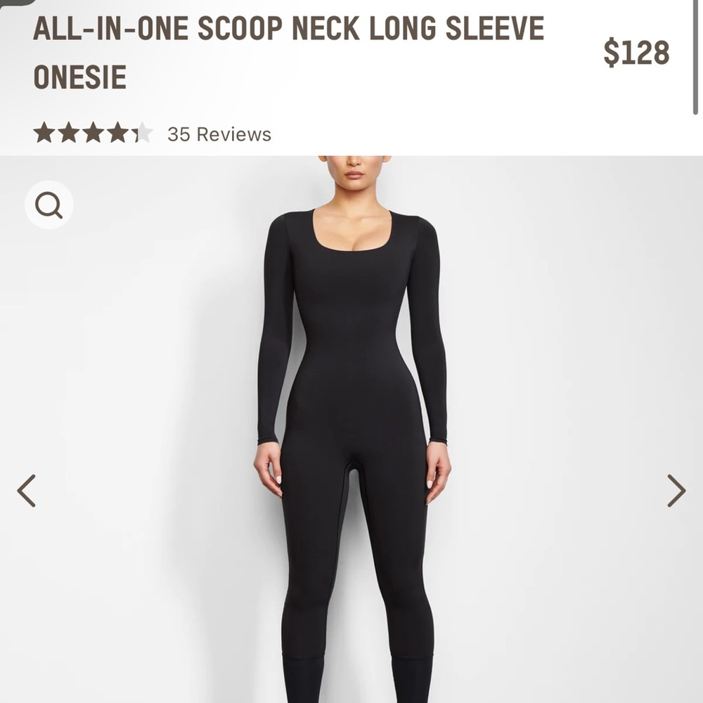 Skims All-In-One Scoop Neck Long Sleeve